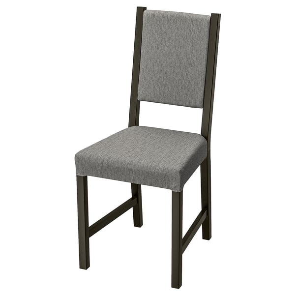 STEFAN chair, brown-black/Knisa grey/beige, 42x90x49 cm