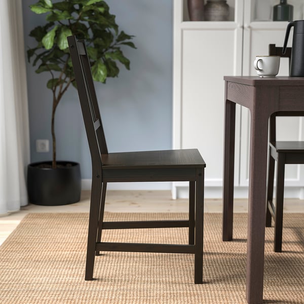 STEFAN chair, brown-black, 42x90x49 cm