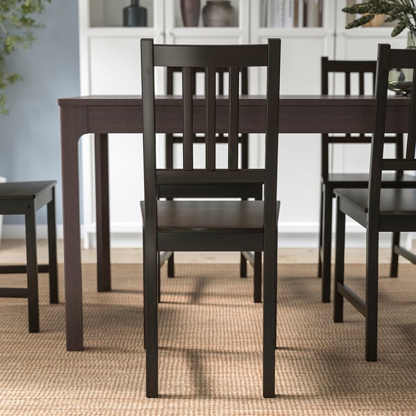 STEFAN chair, brown-black, 42x90x49 cm
