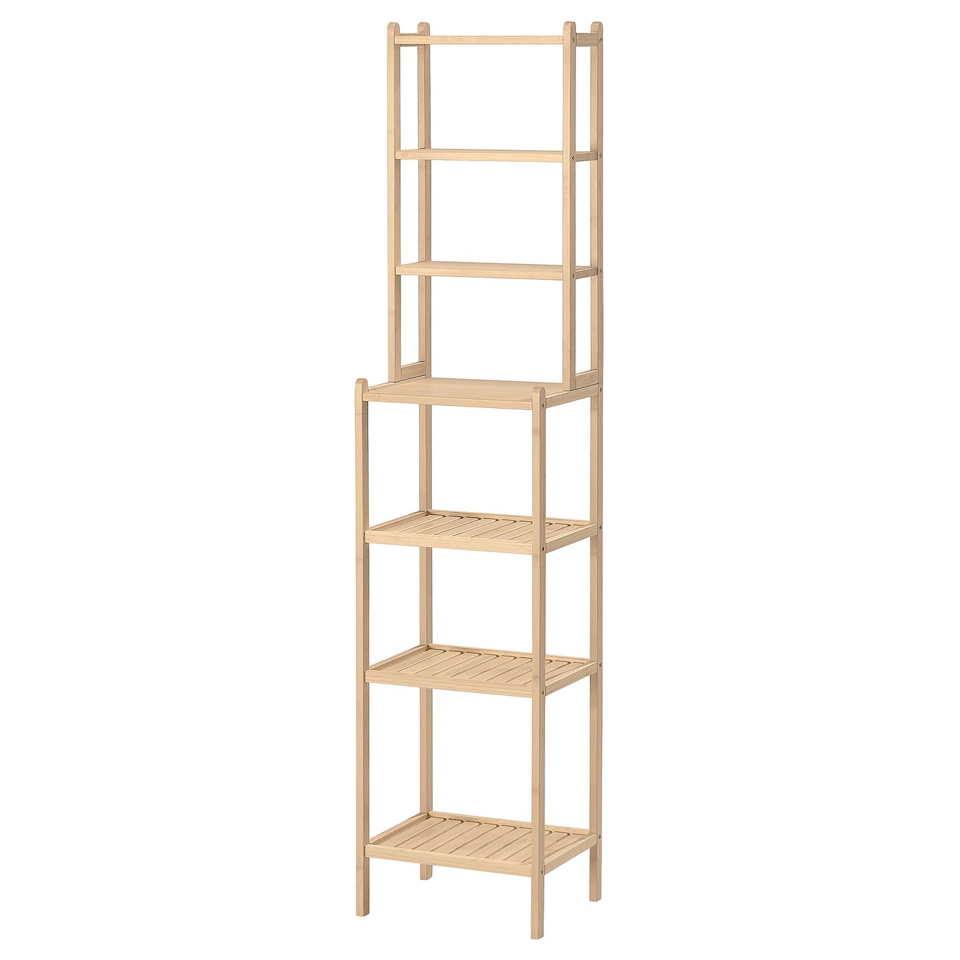 STEGESUND shelf unit, light bamboo, 36x28x162 cm