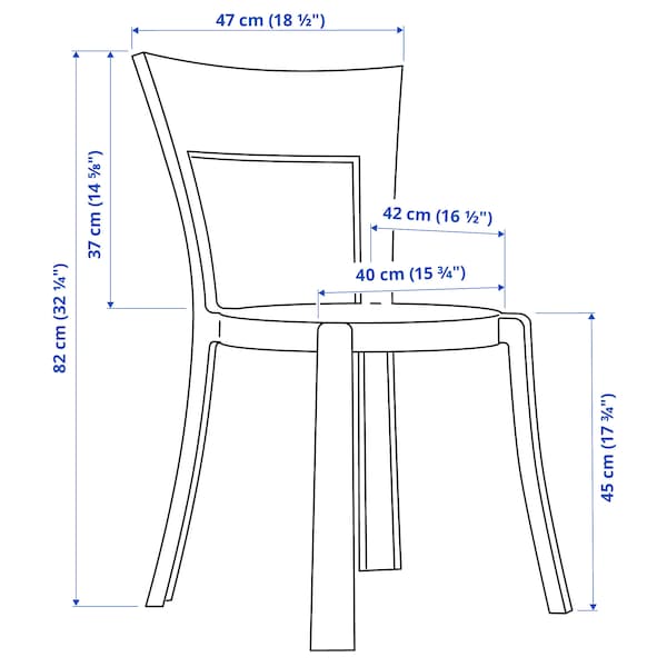 Ikea STEIN - Chair, transparent grey