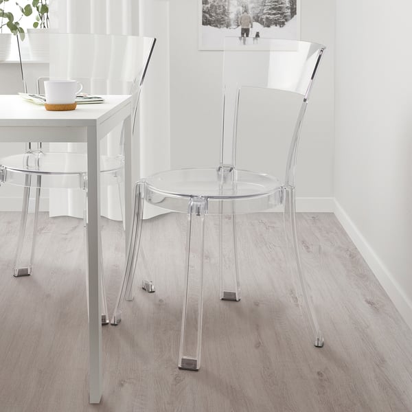 STEIN chair, transparent, 47x82x54 cm