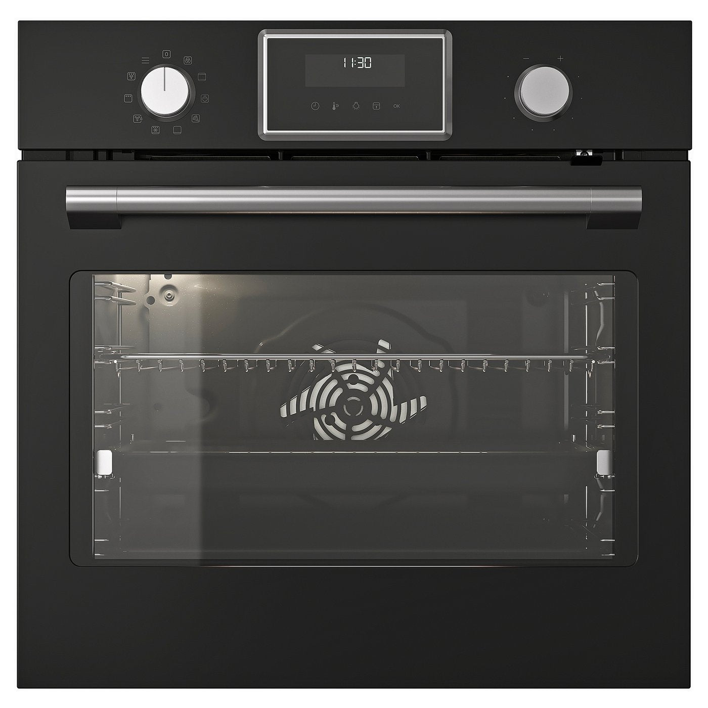 STENABY true fan oven, added steam function bake function/black IKEA 500, 594 mmx589 mmx569 mm cm