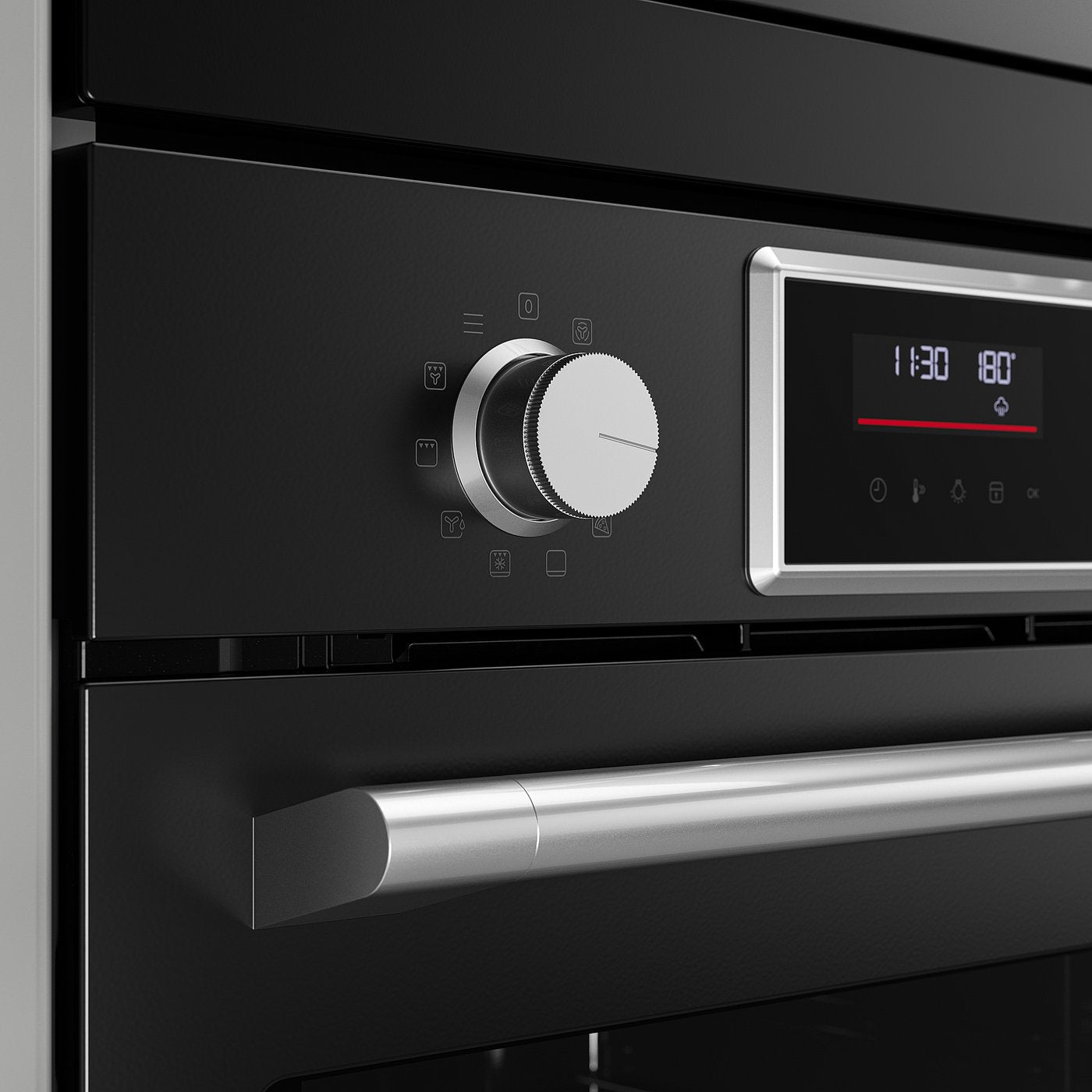 STENABY true fan oven, added steam function bake function/black IKEA 500, 594 mmx589 mmx569 mm cm