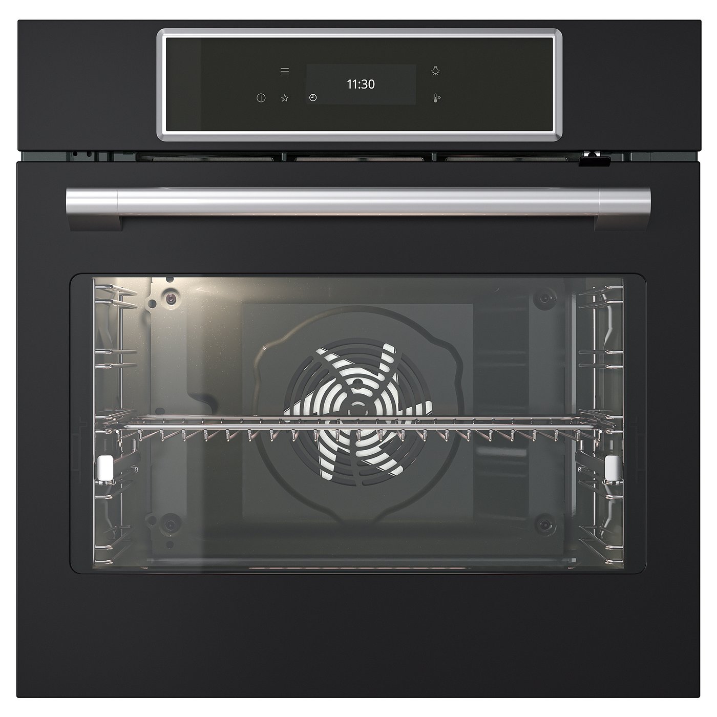 STENABY true fan oven, air fry function pyrolytic/black IKEA 700, 1560 mmx594 mm cm