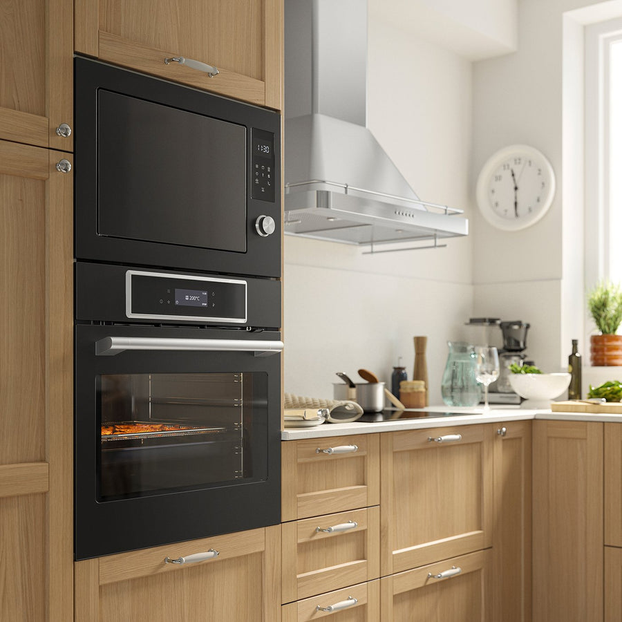 STENABY true fan oven, air fry function pyrolytic/black IKEA 700, 1560 mmx594 mm cm