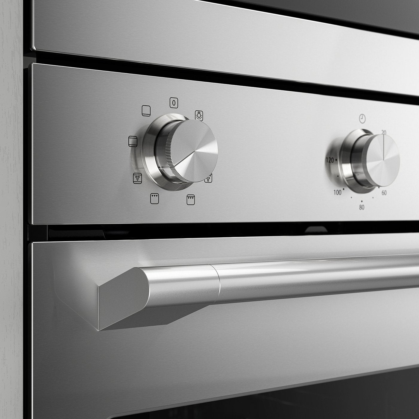 STENABY fan oven, Grill function stainless steel colour/IKEA 300, 100.0x59.5 cm