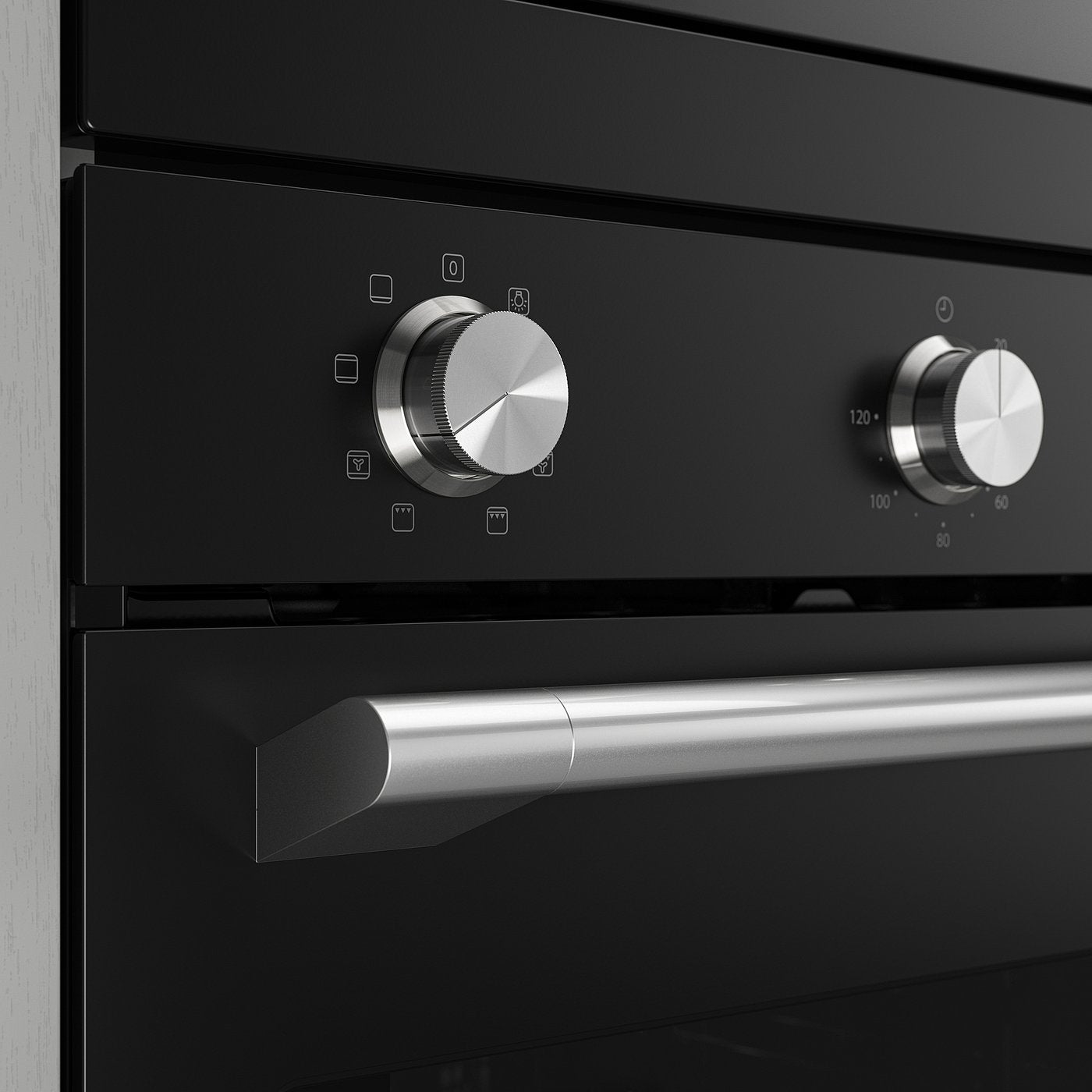 STENABY fan oven, Grill function black/IKEA 300, 59.5x59.0x54.6 cm