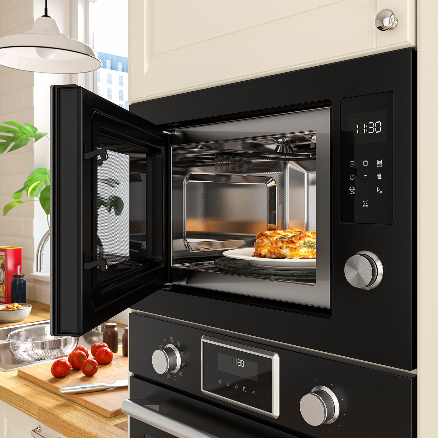 STENABY built-in microwave, Grill function IKEA 500/black, 59.5x39.7x40.8 cm