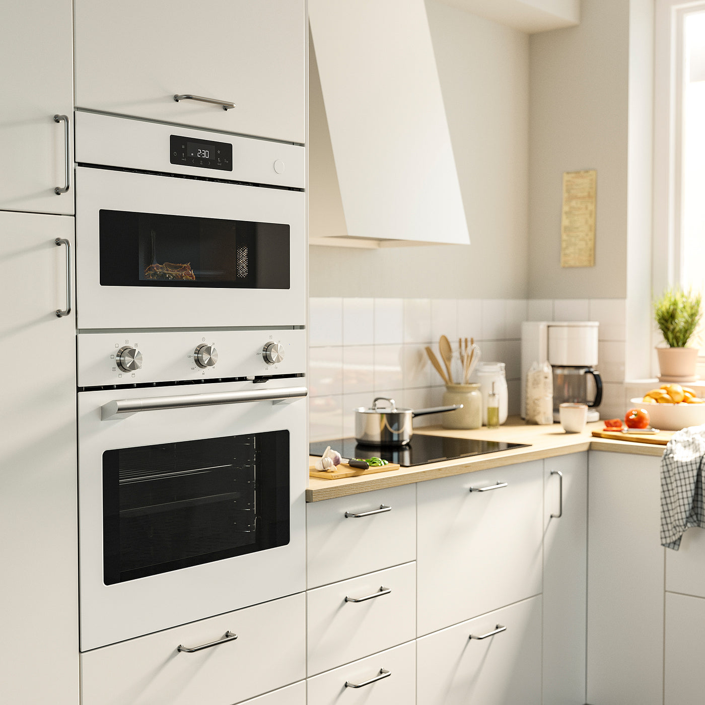 STENABY built-in microwave, IKEA 300 white, 59.5x39.3x31.7 cm