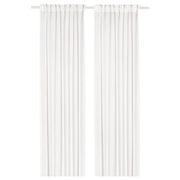 STENFRÖ sheer curtains, 1 pair, white/with heading tape, 145x300 cm