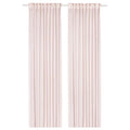 STENFRÖ sheer curtains, 1 pair, pink/with heading tape, 145x300 cm