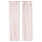STENFRÖ sheer curtains, 1 pair, pink/with heading tape, 145x300 cm
