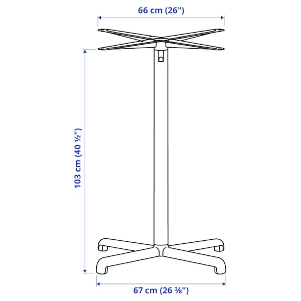 Ikea STENSELE - Star base, anthracite, 103 cm