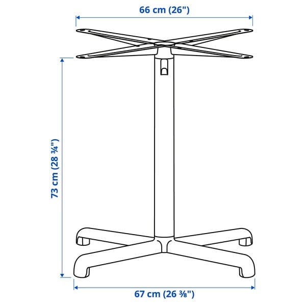 Ikea STENSELE - Star base, anthracite, 73 cm