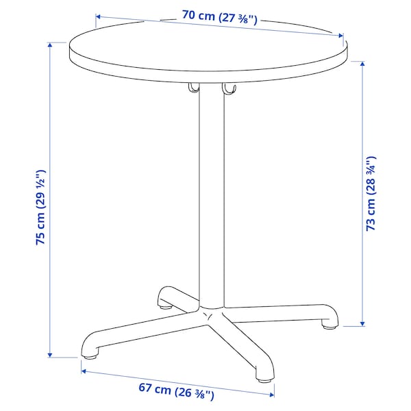 Ikea STENSELE / ODGER - Table and 2 chairs, anthracite anthracite/anthracite, 70 cm