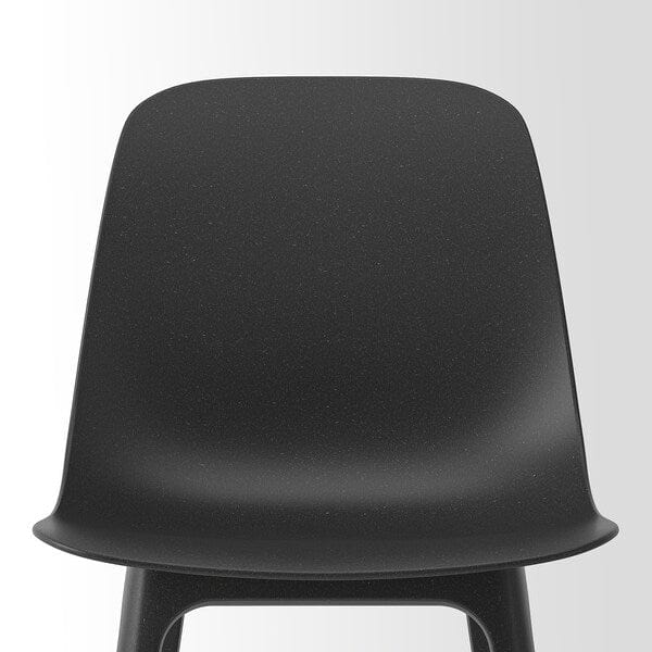 Ikea STENSELE / ODGER - Table and 2 chairs, anthracite anthracite/anthracite, 70x70 cm