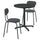STENSELE / SANDSBERG table and 2 chairs, anthracite/Remmarn anthracite, 70 cm