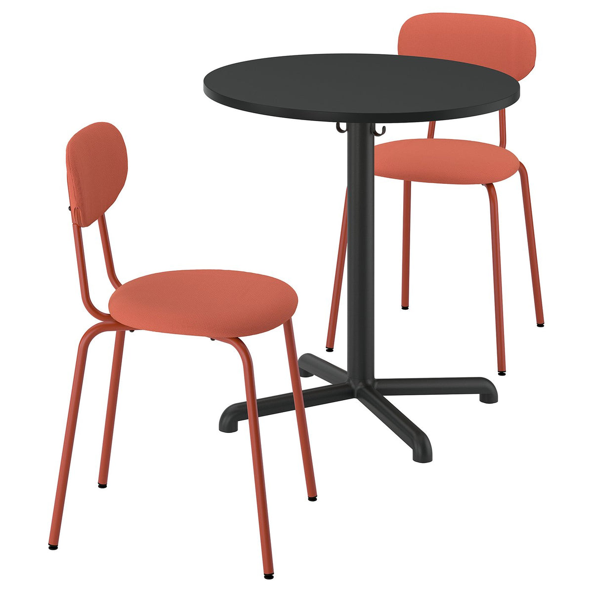 STENSELE / SANDSBERG table and 2 chairs, anthracite/Remmarn red-brown, 70 cm
