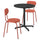 STENSELE / SANDSBERG table and 2 chairs, anthracite/Remmarn red-brown, 70 cm