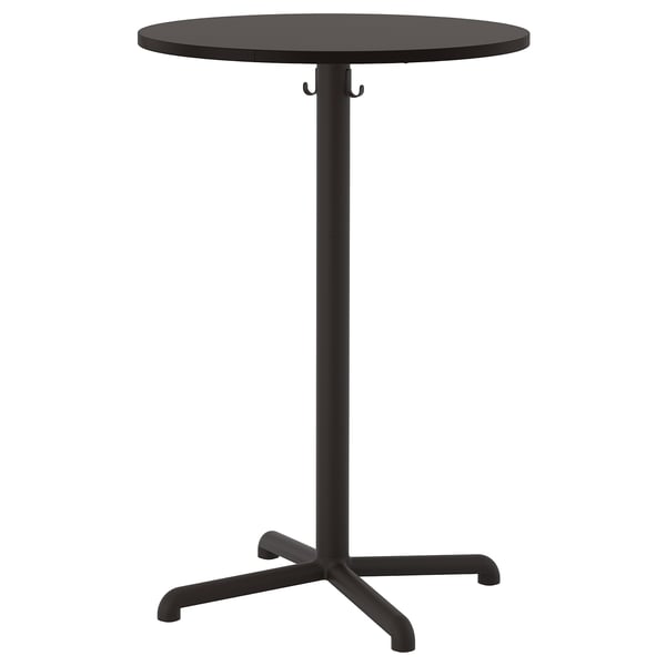 STENSELE - STENSELE Bar table, anthracite/anthracite, 70 cm