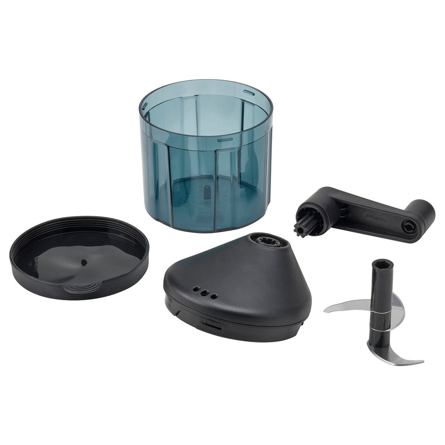 STENSNULTRA vegetable chopper, black grey-turquoise/transparent, 13x19 cm