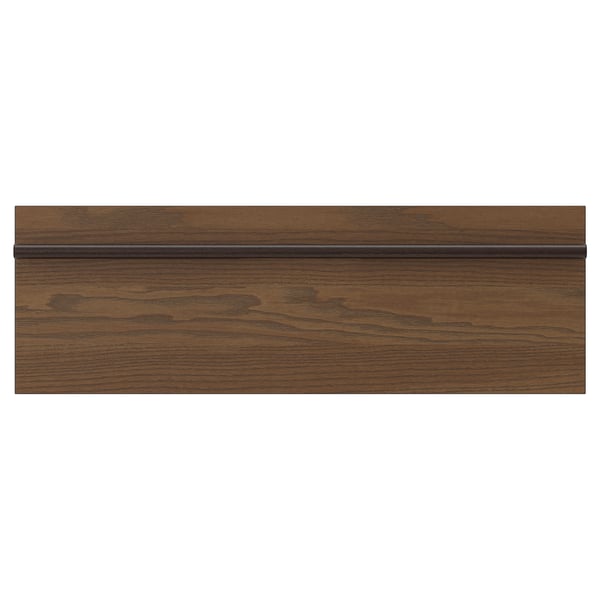STENSTA drawer front, dark brown ash veneer, 60x20 cm