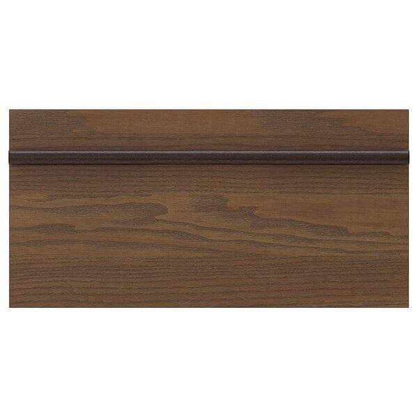 STENSTA - Drawer front, dark brown ash veneer,40x20 cm