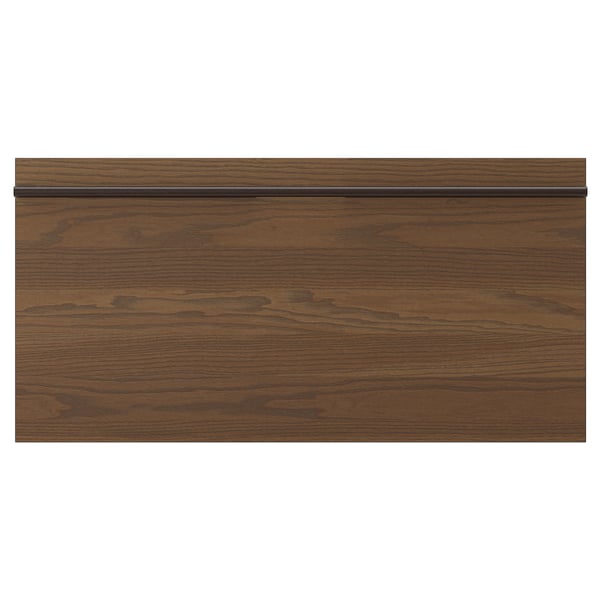 STENSTA - Drawer front, dark brown ash veneer, 80x40 cm