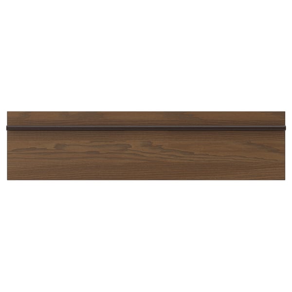 STENSTA drawer front, dark brown ash veneer, 80x20 cm