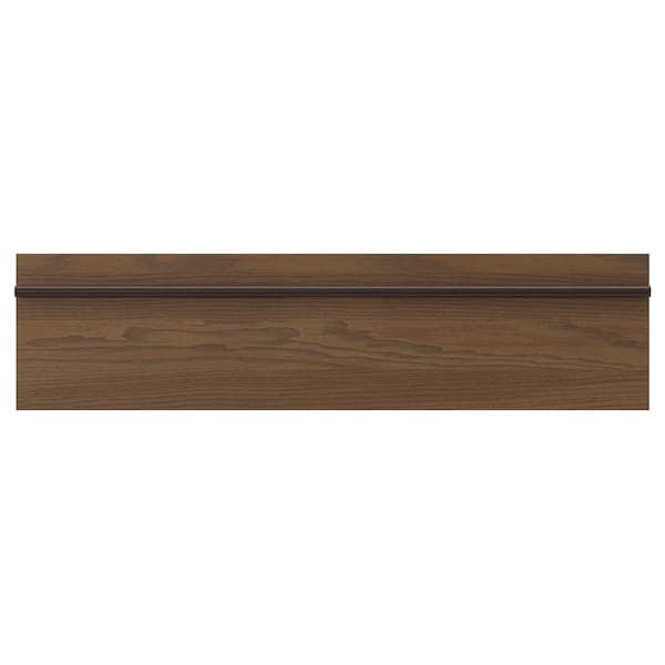 STENSTA - Drawer front, dark brown ash veneer,80x20 cm