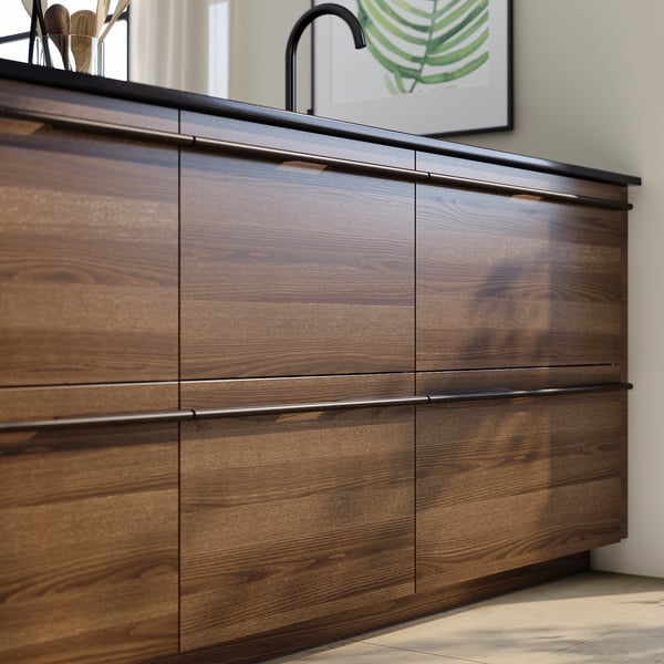 STENSTA drawer front, dark brown ash veneer, 60x40 cm