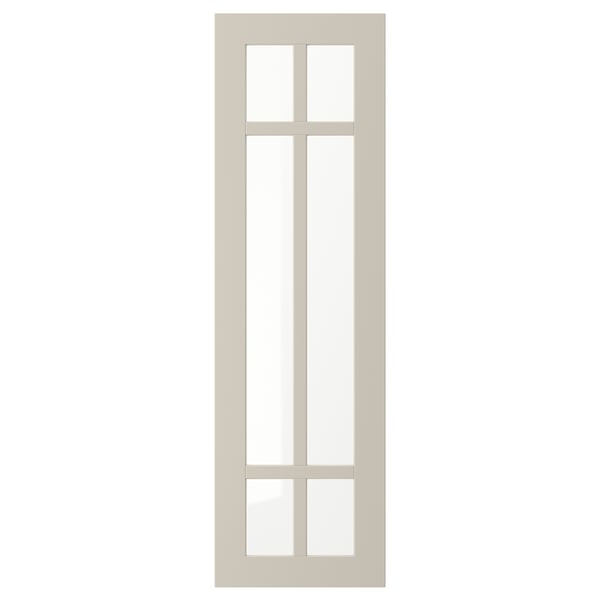 STENSUND - STENSUND Glass door, beige, 30x100 cm