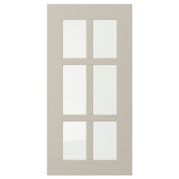 STENSUND - STENSUND Glass door, beige, 30x60 cm