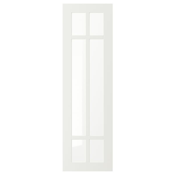STENSUND - STENSUND Glass door, white, 30x100 cm