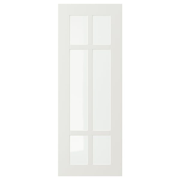 STENSUND glass door, white, 30x80 cm