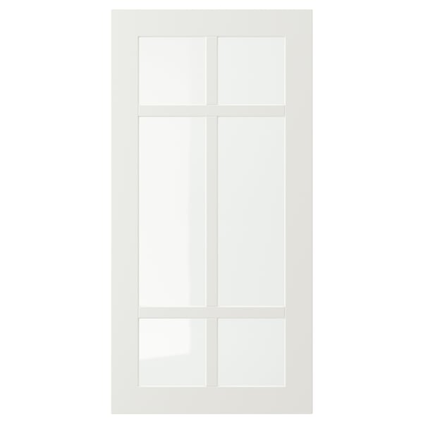 STENSUND glass door, white, 40x80 cm