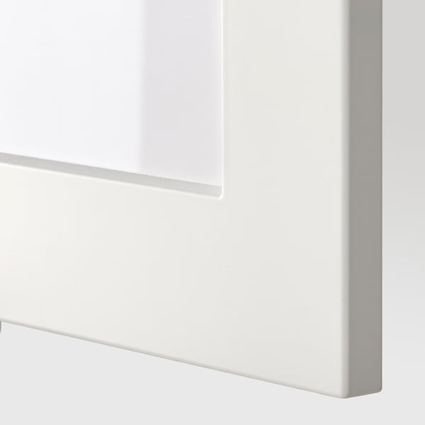 STENSUND glass door, white, 40x100 cm