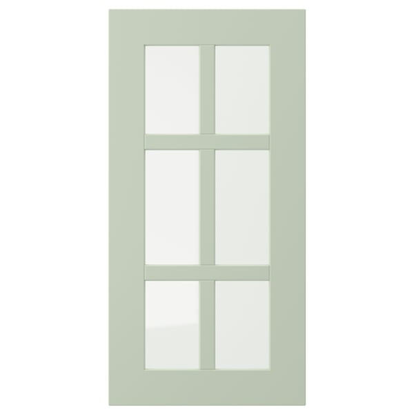 STENSUND - STENSUND Glass door, light green, 30x60 cm