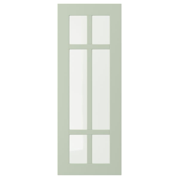 STENSUND - STENSUND Glass door, light green, 30x80 cm