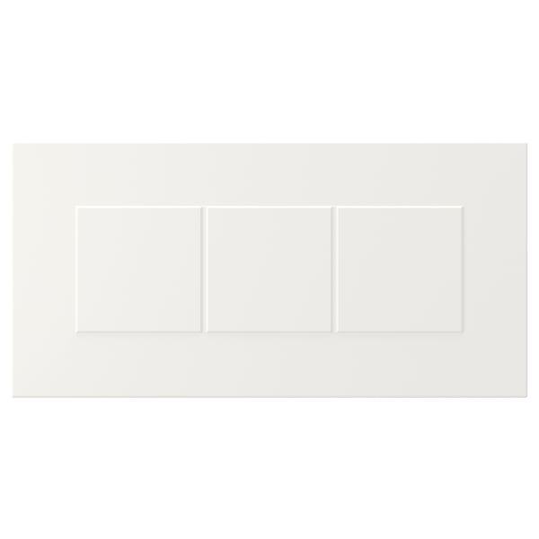 STENSUND drawer front, white, 40x20 cm