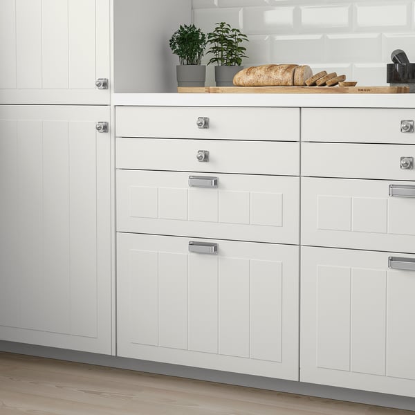 STENSUND drawer front, white, 40x10 cm, 2 pack