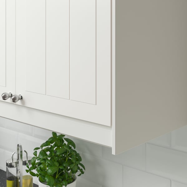 STENSUND contoured deco strip/moulding, white, 221x3 cm
