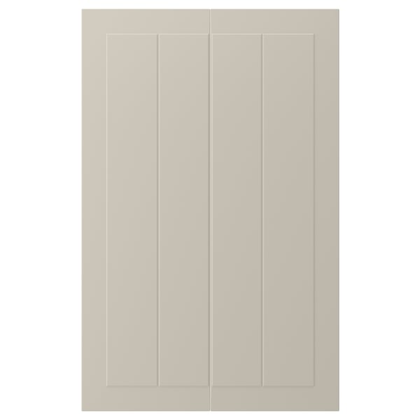 STENSUND - STENSUND 2-p door f corner base cabinet set, beige, 25x80 cm
