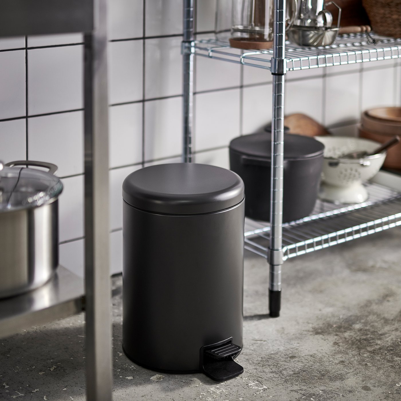 STENTRAPPA pedal bin, anthracite, 9 l