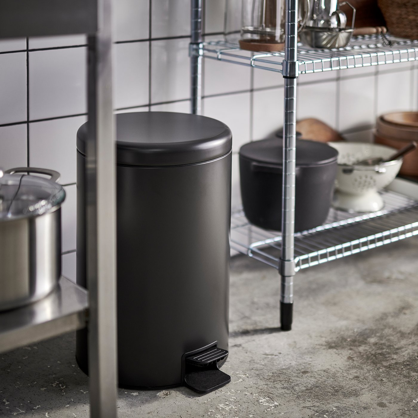 STENTRAPPA pedal bin, anthracite, 18 l