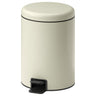 STENTRAPPA pedal bin, light grey-beige, 24 cm