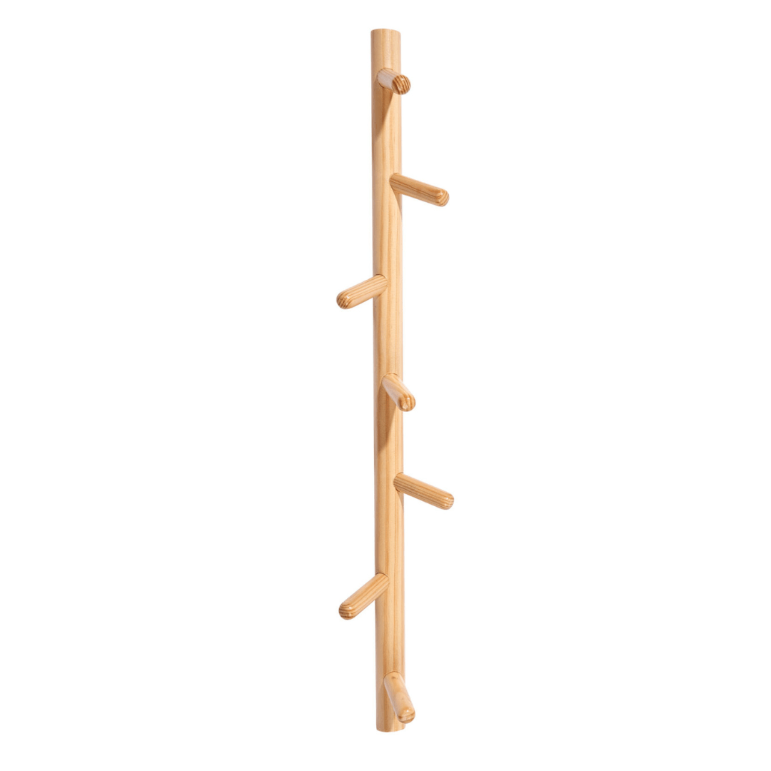 Casa HOLDA Coat/wall hanger 7 hooks natural, H 70 x W 9 cm