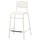 STIG bar stool with backrest, counter height white/white, 63 cm
