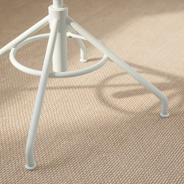 Ikea STIGBYGEL - Swivel chair with armrests, beige/white